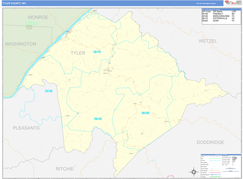 Tyler County, WV Digital Map Basic Style