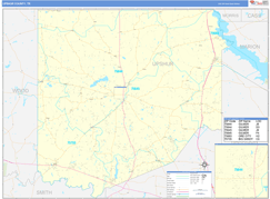 Upshur County, TX Digital Map Basic Style