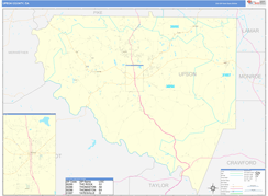 Upson County, GA Digital Map Basic Style