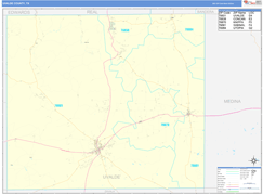 Uvalde County, TX Digital Map Basic Style