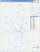 Vermilion County, IL Digital Map Basic Style