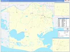 Vermilion Parish (County), LA Digital Map Basic Style