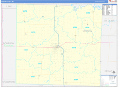 Vernon County, MO Digital Map Basic Style