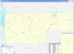 Vernon County, WI Digital Map Basic Style