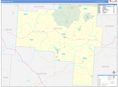 Vinton County, OH Digital Map Basic Style