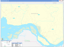 Wahkiakum County, WA Digital Map Basic Style
