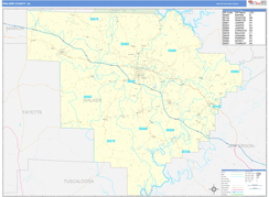 Walker County, AL Digital Map Basic Style