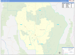 Wallowa County, OR Digital Map Basic Style