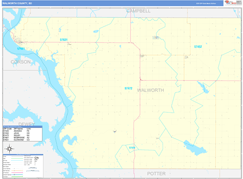 Walworth County, SD Digital Map Basic Style