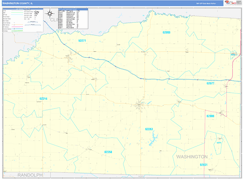 Washington County, IL Digital Map Basic Style