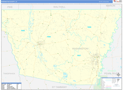 Washington Parish (County), LA Digital Map Basic Style