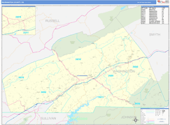 Washington County, VA Digital Map Basic Style