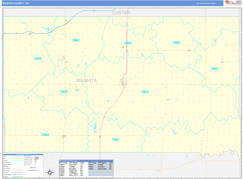 Washita County, OK Digital Map Basic Style
