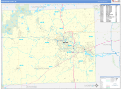 Washtenaw County, MI Digital Map Basic Style