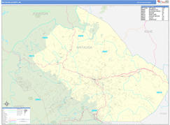 Watauga County, NC Digital Map Basic Style