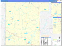 Waupaca County, WI Digital Map Basic Style