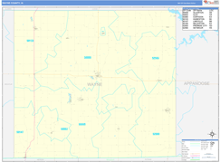 Wayne County, IA Digital Map Basic Style