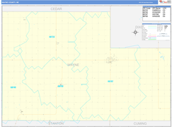 Wayne County, NE Digital Map Basic Style