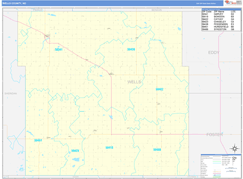 Wells County, ND Digital Map Basic Style