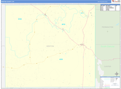 Weston County, WY Digital Map Basic Style