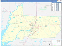 Wicomico County, MD Digital Map Basic Style