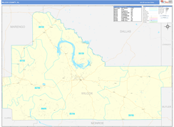 Wilcox County, AL Digital Map Basic Style