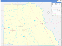 Wilcox County, GA Digital Map Basic Style