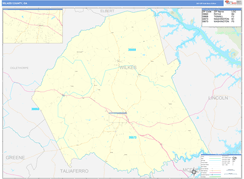 Wilkes County, GA Digital Map Basic Style