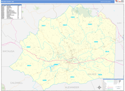 Wilkes County, NC Digital Map Basic Style