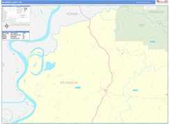 Wilkinson County, MS Digital Map Basic Style