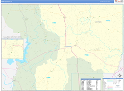 Winn Parish (County), LA Digital Map Basic Style