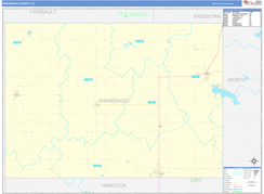 Winnebago County, IA Digital Map Basic Style