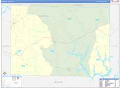 Winston County, AL Digital Map Basic Style