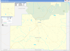 Winston County, MS Digital Map Basic Style