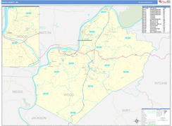 Wood County, WV Digital Map Basic Style