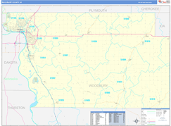 Woodbury County, IA Digital Map Basic Style