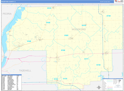 Woodford County, IL Digital Map Basic Style