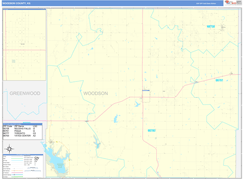 Woodson County, KS Digital Map Basic Style
