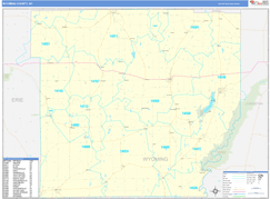 Wyoming County, NY Digital Map Basic Style