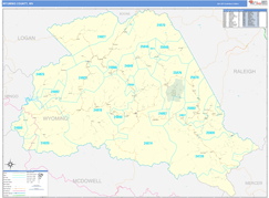 Wyoming County, WV Digital Map Basic Style