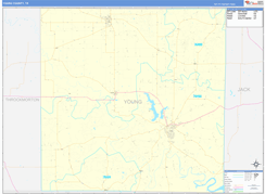 Young County, TX Digital Map Basic Style