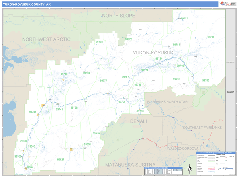 Yukon-Koyukuk Borough (County), AK Digital Map Basic Style