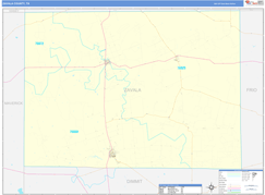 Zavala County, TX Digital Map Basic Style