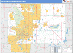 Akron Metro Area Digital Map Basic Style