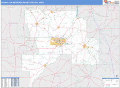 Albany Metro Area Digital Map Basic Style