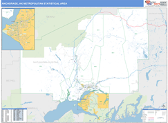 Anchorage Metro Area Digital Map Basic Style