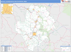 Beckley Metro Area Digital Map Basic Style