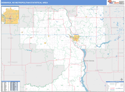Bismarck Metro Area Digital Map Basic Style