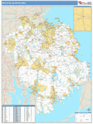 Brockton Metro Area Digital Map Basic Style