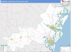 Brunswick Metro Area Digital Map Basic Style